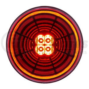 United Pacific 36564 Brake / Tail / Turn Signal Light Brake / Tail / Turn Signal Light - 4 in., Round, Red Abyss Lens, 13