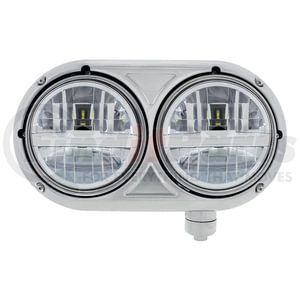 32784 by UNITED PACIFIC - LED Chrome Headlight Assembly with 304 SS Housing for Peterbilt 359 - Passenger Side