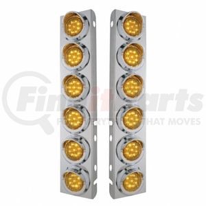 33608 by UNITED PACIFIC - Air Cleaner Light Box Panel - 12 Cutouts, 2 in. Amber LED/Lens