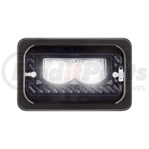 34134 by UNITED PACIFIC - ULTRALIT LED 4" x 6" Heated High Beam Black Headlight with Glass Lens/Aluminum Housing