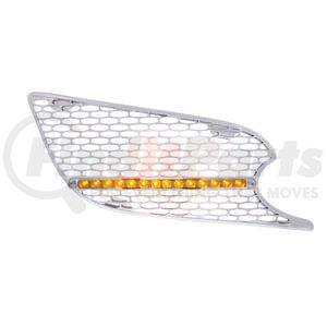 United Pacific 41782 Grille Air Intake Grille Air Intake - RH, Chrome, with LED Light, Amber LED/Clear Lens, for 2013+