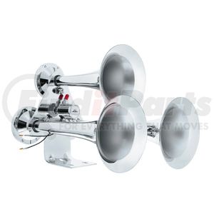 46151 by UNITED PACIFIC - Train Horn - 3 Trumpet "Competition" Series, Chrome