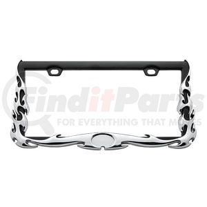 United Pacific 50038 License Plate Frame License Plate Frame - Chrome, Flame