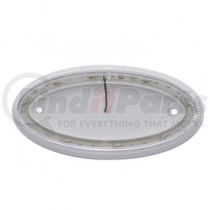 38879 by UNITED PACIFIC - Emblem Light - 32 LED Large Light, Amber LED/Clear Lens, for Peterbilt