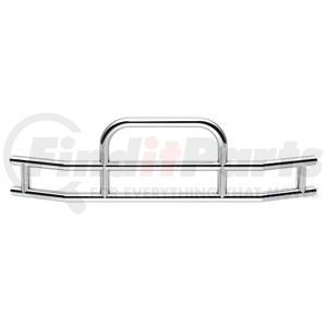 80137 by UNITED PACIFIC - HighwayShield I15 Series Grille Guard - Front, Polished Stainless Steel with Bracket