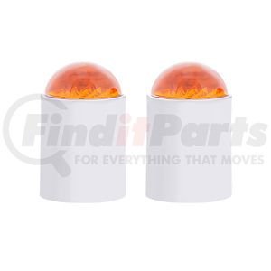 United Pacific 86071 Bumper Guide Bumper Guide Top - Dome Lens, with Chrome Base, Amber