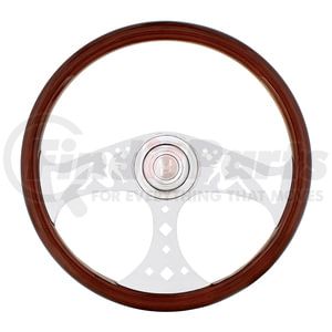 88131 by UNITED PACIFIC - 18" Lady Steering Wheel with Hub and Horn Button Kit, 3-Spoke, for Freightliner 1989-July 2006