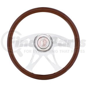 88132 by UNITED PACIFIC - 18" Boss Steering Wheel with Hub and Horn Button Kit, 4-Spoke, for Freightliner 1989-July 2006