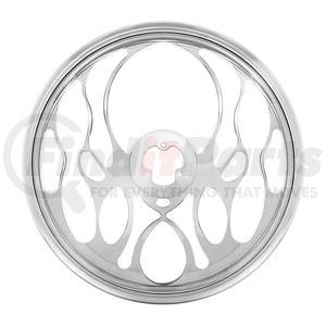 88150 by UNITED PACIFIC - Steering Wheel - 18", Chrome Aluminum "Blaze", Style