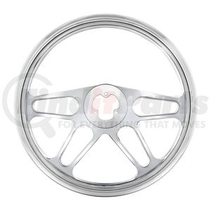 United Pacific 88154 Steering Wheel Steering Wheel - 18", Chrome Aluminum "4-Spoke", Style