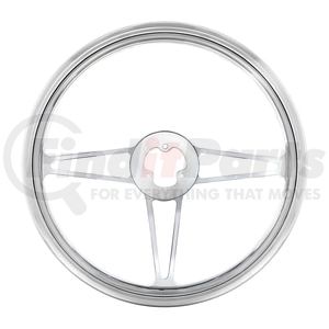 88171 by UNITED PACIFIC - Steering Wheel - 18", Chrome Aluminum "3-Spoke", Style