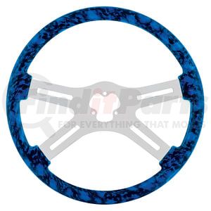 88235 by UNITED PACIFIC - Steering Wheel - Skull, with Hydro-Dip Wood Finish, Blue