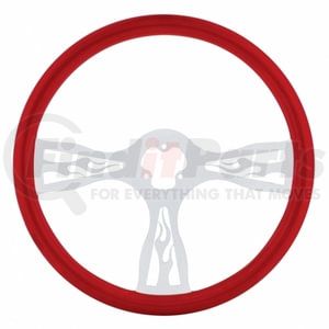 88243 by UNITED PACIFIC - Steering Wheel - Red, with Chrome Spokes, "Flame"