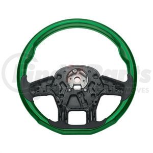 88338 by UNITED PACIFIC - Steering Wheel - 18 " dia., Emerald Green, Wood, fits 2012-2021 Peterbilt 579