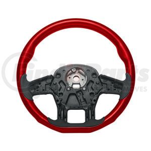 88341 by UNITED PACIFIC - Steering Wheel - 18 " dia., Candy Red, Wood, fits 2012-2021 Peterbilt 579