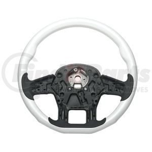88343 by UNITED PACIFIC - Steering Wheel - 18 " dia., Pearl White, Wood, fits 2012-2021 Peterbilt 579
