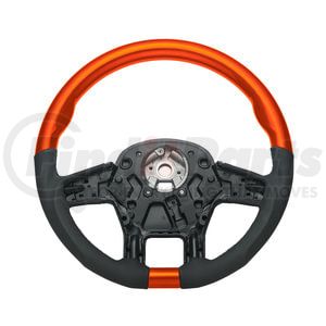 88348 by UNITED PACIFIC - Steering Wheel - 18 " dia., Cadmium Range, Leather and Wood, fits 2012-2021 Peterbilt 579