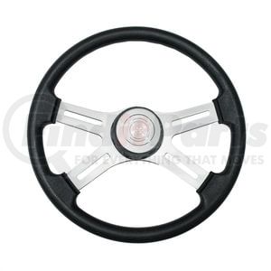 88354 by UNITED PACIFIC - Steering Wheel - 18", 4 Chrome Spokes, Polyurethane Rim