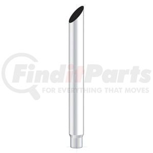 M3-75-048 by UNITED PACIFIC - Exhaust Stack Pipe - 7", Mitred, Reduce To 5" O.D. Bottom, 48" L