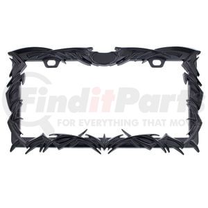 50114 by UNITED PACIFIC - License Plate Frame - Black, Tribal Flame