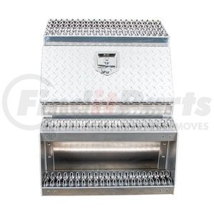 50202 by UNITED PACIFIC - Step Saddle Box - 24"L x 25"W x 28"H, Aluminum