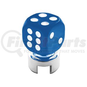 70618 by UNITED PACIFIC - Manual Transmission Shift Knob - Gearshift Knob, Blue Dice, 13/15/18 Speed, with Adapter