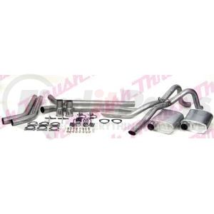 89023 by WALKER EXHAUST - Exhaust Muffler - Aluminized Steel Header with Split Rear Exit