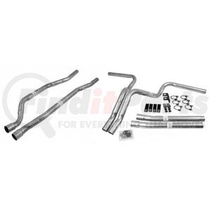 89004 by WALKER EXHAUST - DynoMax Universal Header-Back Dual Exhaust Kit - Includes Hardware