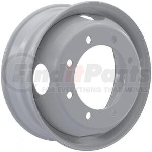 50180 by ACCURIDE - Steel 19.5” x 6.75” Wheel - 4 Hand Holes - Powder Topcoat Coating Finish - Gray