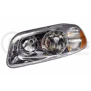 TR049-MHL-L by TORQUE PARTS - Headlight - Driver Side, Front, with Chrome Housing & Halogen Bulbs, Clear Lens