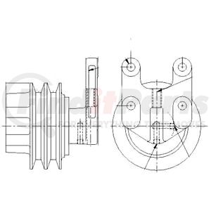 1077-07867-01X by KIT MASTERS - Kysor-Style Hub - Remanufactured
