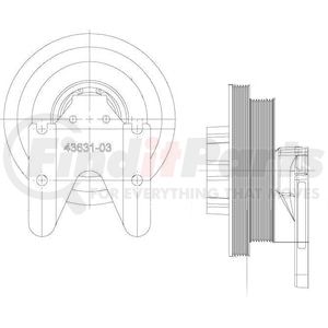 1077-09303-08 by KIT MASTERS - Kysor-Style Hub - New