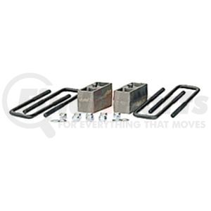 Fabtech FTS21110 Suspension Leaf Spring Block Kit Block And U-Bolt Kit; 1 in. Lift; Rear;