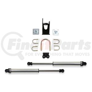 FTS220512 by FABTECH - Dual Dirt Logic 2.25 Stainless Steel Steering Stabilizer Kit; Non-Reservoir; Opposing Style; For Use w/Fabtech Suspension Systems Only;