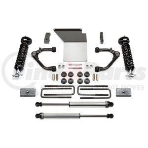 K1063DL by FABTECH - Uniball Control Arm Lift System; w/DLSS Shocks; 4 in. Lift; Incl. Uniball Upper Control Arms; Differential Drop Brackets; Differential Skid Plate; Block/U-Bolts;