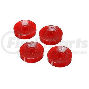 168112R by ENERGY SUSPENSION - Shock Bushing Set; Red; Rear Upper; Performance Polyurethane;