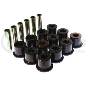 32106G by ENERGY SUSPENSION - Leaf Spring Bushing Set; Black; Rear; w/1.5 in. OD Frame Shackle; 1.5 in. Main Eye; 1700-2800 lb. Axle Rating; Performance Polyurethane;