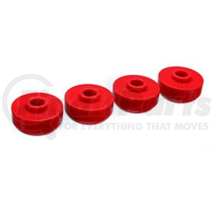 32104R by ENERGY SUSPENSION - Leaf Spring Bushing Set; Red; Rear; Spring Cushions; Performance Polyurethane;
