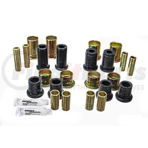 33156G by ENERGY SUSPENSION - Control Arm Bushing Set; Black; Front; Performance Polyurethane;