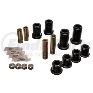 33185G by ENERGY SUSPENSION - Control Arm Bushing Set; Black; Front; Must Reuse Existing Outer Metal Shells And All Metal Hardware; Performance Polyurethane;