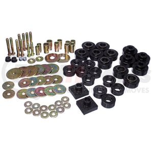 34161G by ENERGY SUSPENSION - Body Mount Set; Black; Performance Polyurethane: Incl Hardware;