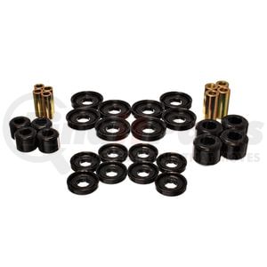 53142G by ENERGY SUSPENSION - Control Arm Bushing Set; Black; Front; Performance Polyurethane;