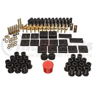 8.18105G by ENERGY SUSPENSION - Hyper-Flex System; Black; Incl. Front And Rear Spring And Shackle Bushings; Body Mount And Hardware; Tie Rod End Boots; Performance Polyurethane;
