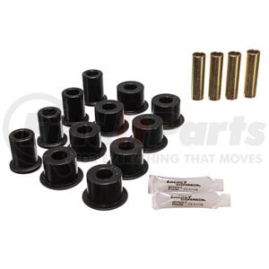 82108G by ENERGY SUSPENSION - Leaf Spring Bushing Set; Black; Rear; Performance Polyurethane;