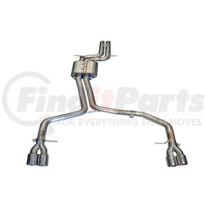 AWE 3020-42020 Exhaust System Kit AWE Track Edition Exhaust for Audi B8 S4 3.0T - Chrome Silver Tips (90mm)