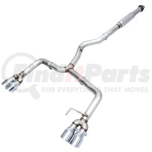 3020-42058 by AWE - AWE Track Edition Exhaust for VA / GV WRX / STI Sedan - Chrome Silver Quad Tips (102mm)