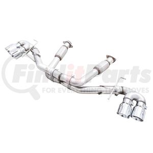 3020-42080 by AWE - AWE Track Edition Exhaust for C8 Corvette -- Chrome Silver Tips