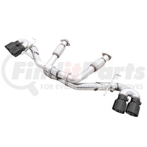 3020-43086 by AWE - AWE Track Edition Exhaust for C8 Corvette -- Diamond Black Tips