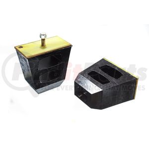 99104G by ENERGY SUSPENSION - Universal Bump Stop Set; Black; w/Large Reinforced Metal Plate; H-4.5 in.; L-4.5 in.; W-2.5 in.; Incl. 2 Per Set; Performance Polyurethane;