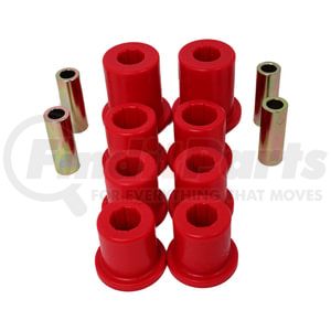 83128R by ENERGY SUSPENSION - Control Arm Bushing Set; Red; Front; Must Reuse All Metal Hardware; Performance Polyurethane;